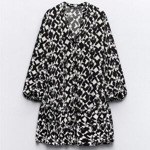 NWT Zara Printed Mini Dress